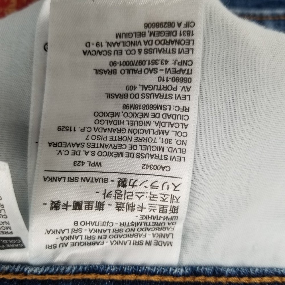 Levi's Premium Wedgie Straight Jeans Womens  Denim  Wash High Rise 22W - Picture 8 of 10